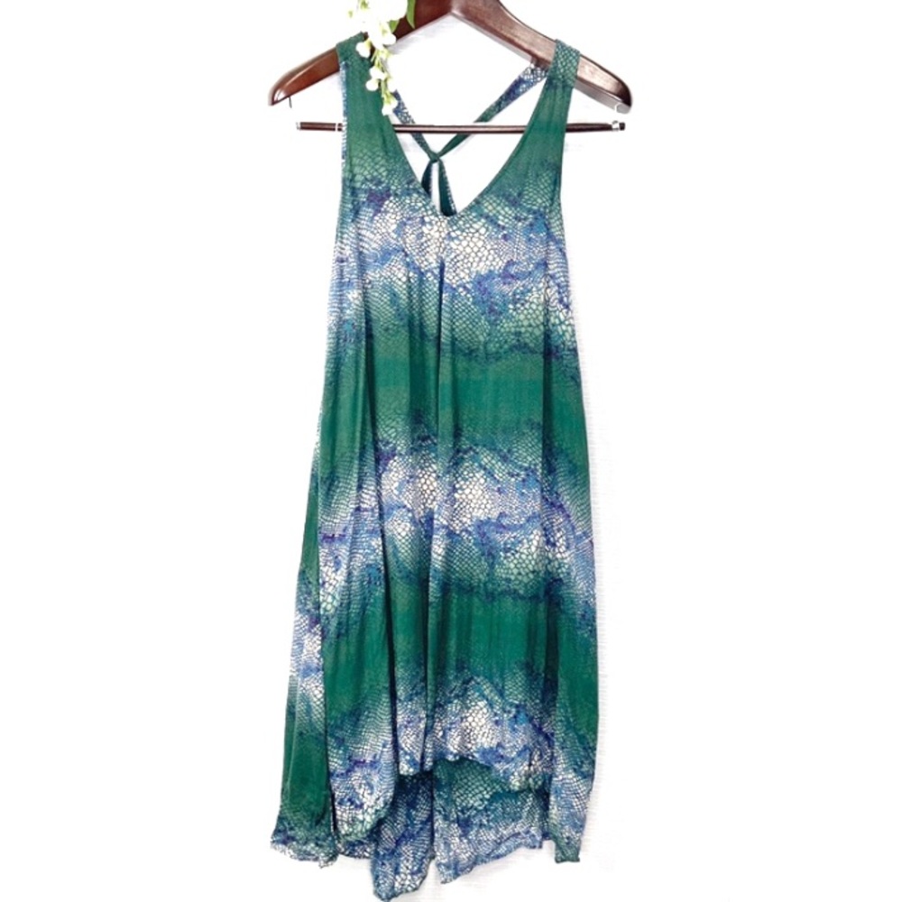 Urban Outfitters• Ecote•jade green snakeskin print flowy midi dress small